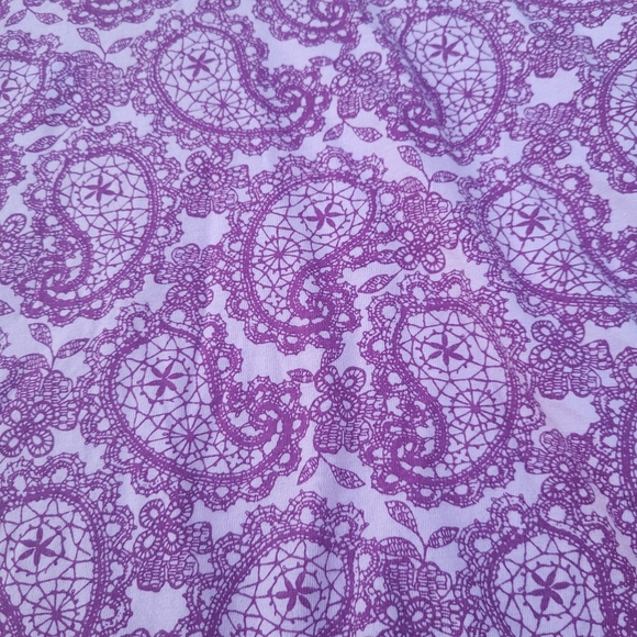 SOLD! Lands End Purple Paisley Girls Cotton Dress - Picture 4 of 10